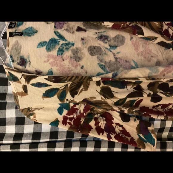 Relativity Tan with Abstract Floral Kimono Size S - Picture 4 of 7